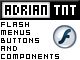 Flash menus, buttons and components.