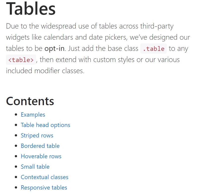 Bootstrap tables official  records