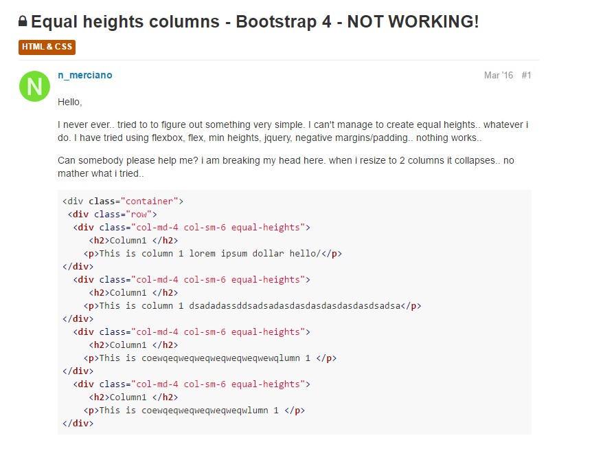  Complication with a heights of the Bootstrap columns