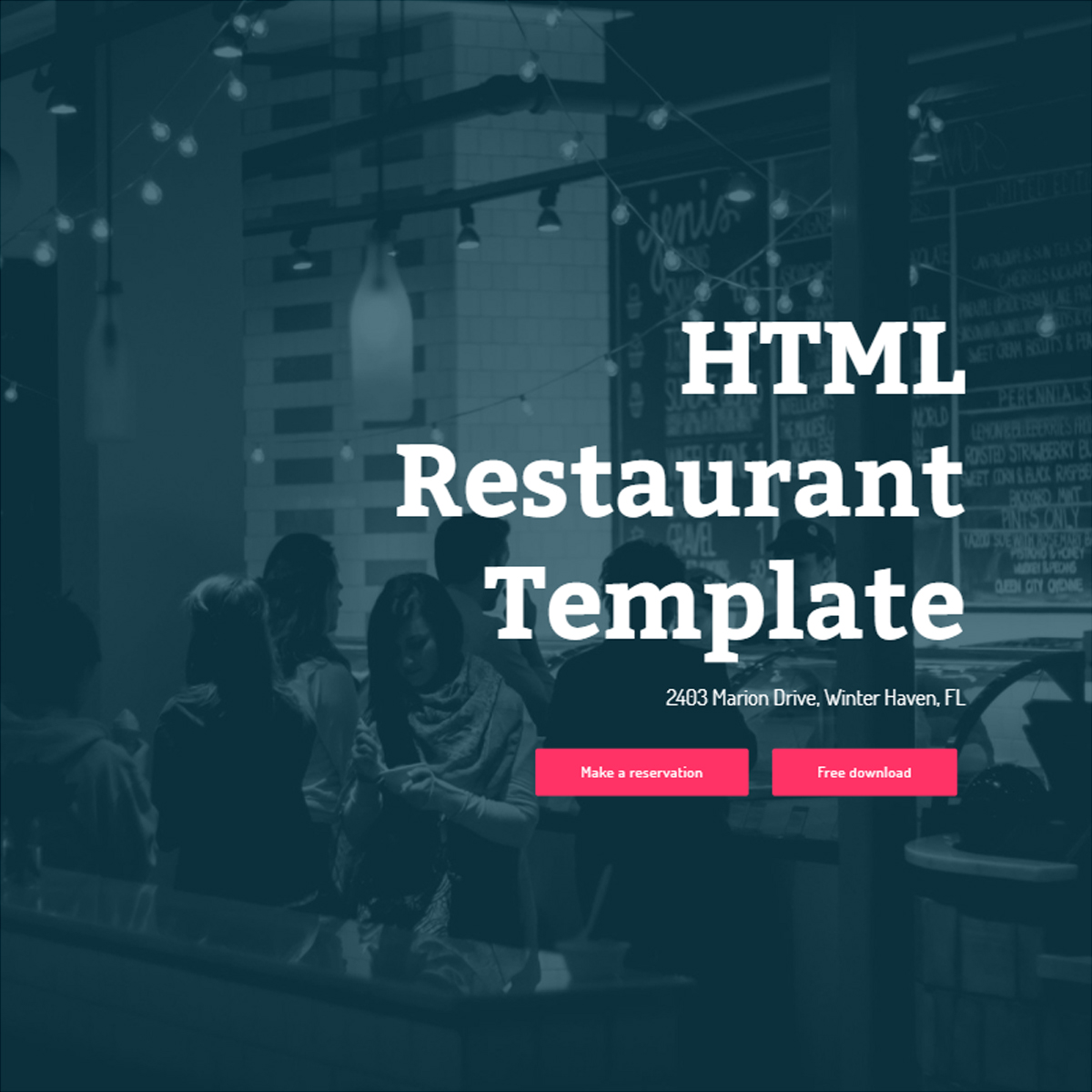 Free Bootstrap Restaurant Themes
