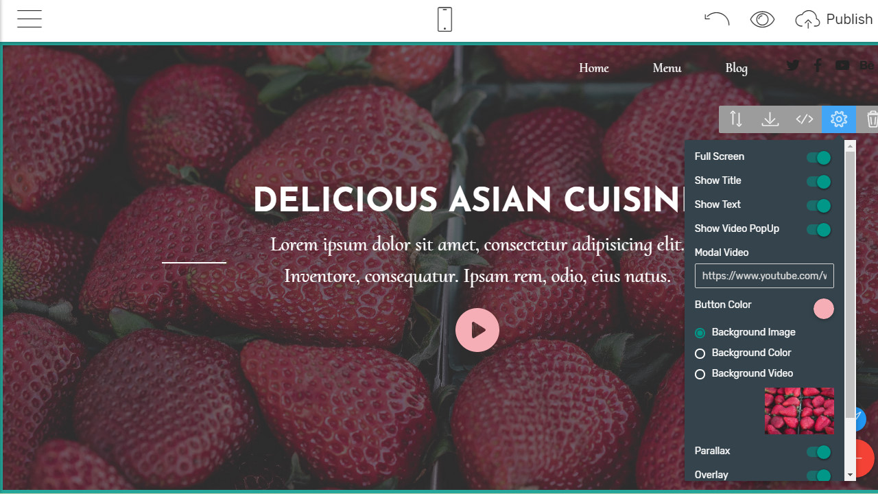 bootstrap menu